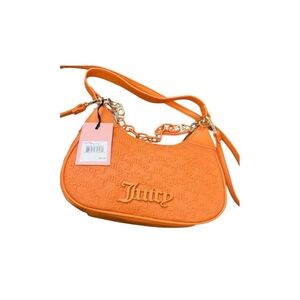 🧡 NEW NWT Juicy Couture Embossed Monogram Hobo Shoulder Bag - Autumn Orange! 🧡